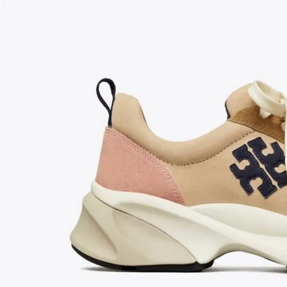 Tory Burch Women's Pink and Tan Sneakers