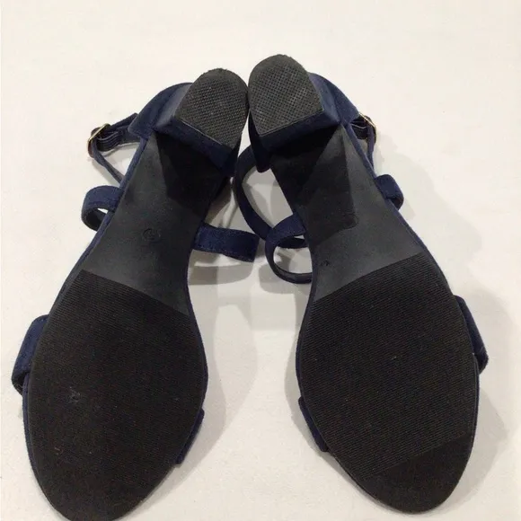 Trary Blue Sandals with Sparkly Straps