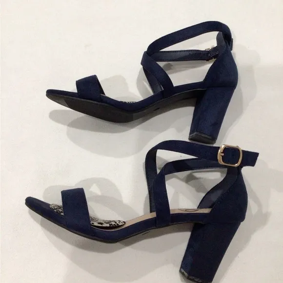 Trary Blue Sandals with Sparkly Straps