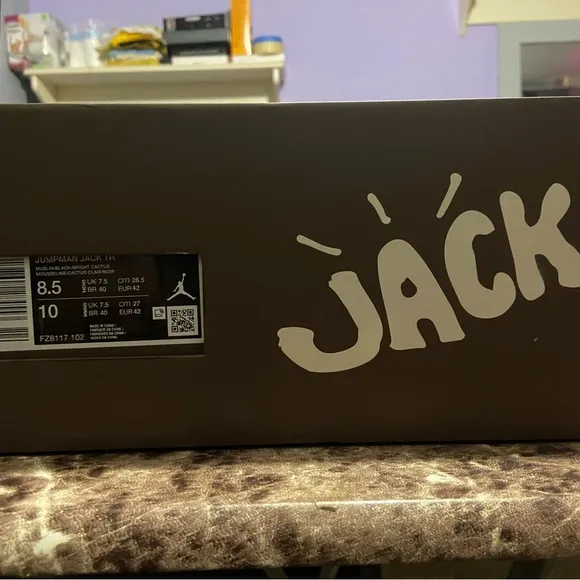 Travis Scott x Jordan Jumpman Jack TR 'Bright Cactus' Size 8.5