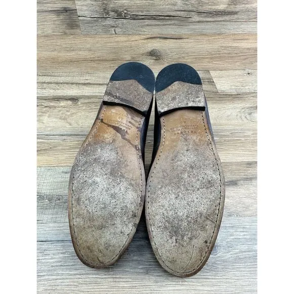 Trenery Size 43|9.5-10 Mens Black Leather Loafer Slip On Driving Moccasins