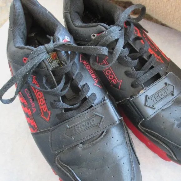 Troop Cobra Men's Sneakers Athletic Shoes Size 13 Black/Red Sneakers Lace Up