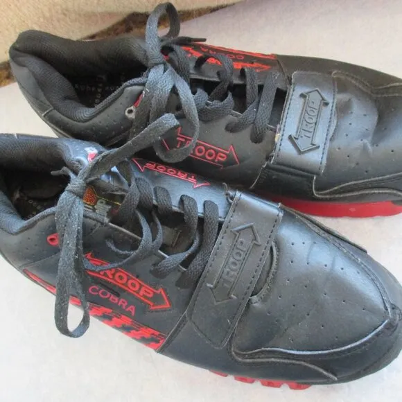 Troop Cobra Men's Sneakers Athletic Shoes Size 13 Black/Red Sneakers Lace Up