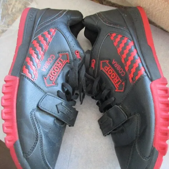 Troop Cobra Men's Sneakers Athletic Shoes Size 13 Black/Red Sneakers Lace Up