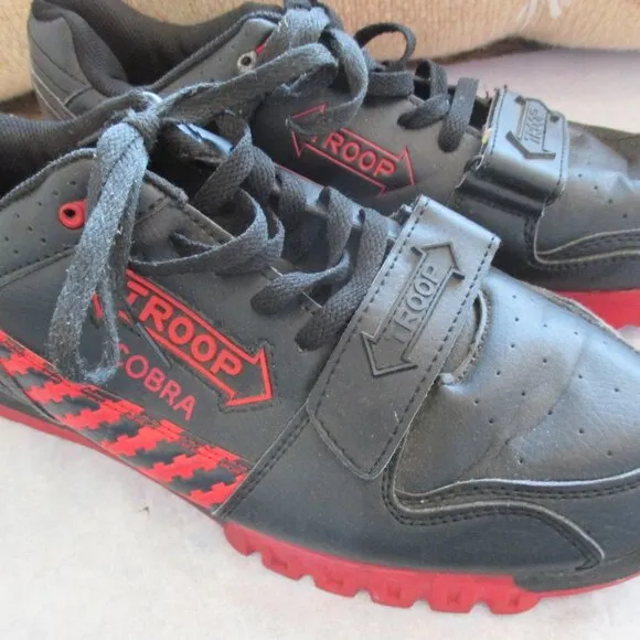 Troop Cobra Men's Sneakers Athletic Shoes Size 13 Black/Red Sneakers Lace Up