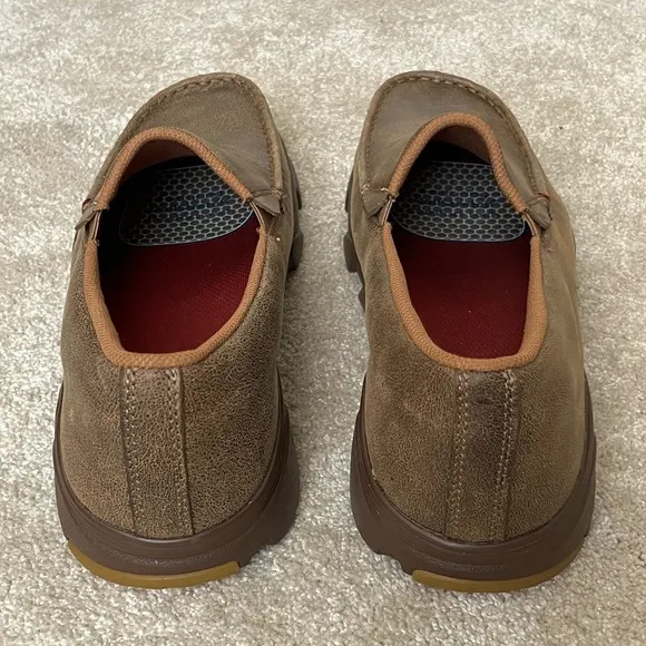 Twisted X Slip-On Crossover Casual Driving Loafer Shoes-Men’s 13-Brown Leather