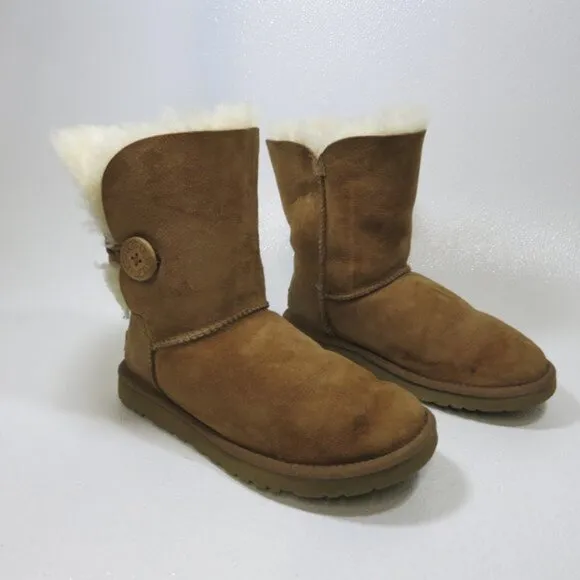 UGG Bailey Button Classic Short Winter Boots Shoes Australia Footwear Women's 7