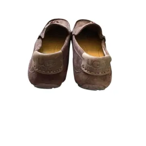 UGG men’s Chocolate Brown Leather Suede Slip-On Tassel Loafers Shoes Size 11