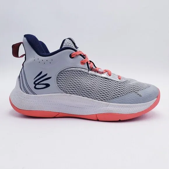 Under Armour Curry 3Z6 Basketball Shoes Mid Top Sneaker Gray Men's 8.5