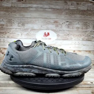 Under Armour Men's Size 14 &quot;Micro G Strikefast&quot; Grey Athletic Shoes