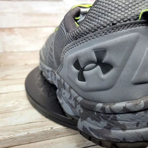 Under Armour Men's Size 14 &quot;Micro G Strikefast&quot; Grey Athletic Shoes
