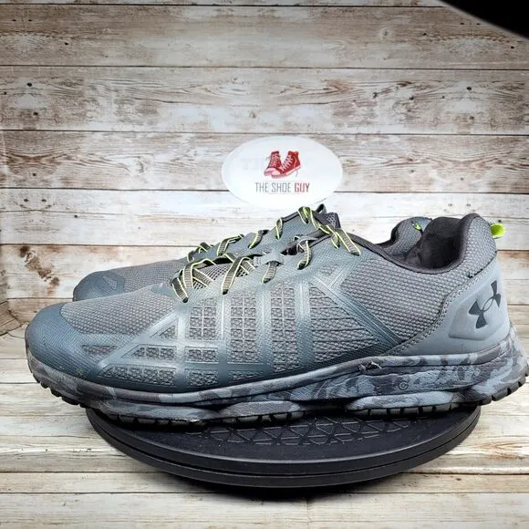 Under Armour Men's Size 14 &quot;Micro G Strikefast&quot; Grey Athletic Shoes