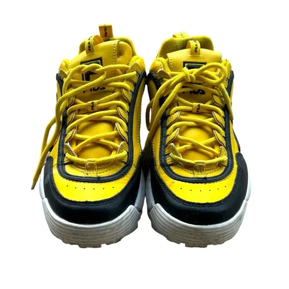 Unisex, Retro chunky two tone FILA Disruptor tennis shoes