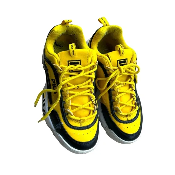 Unisex, Retro chunky two tone FILA Disruptor tennis shoes