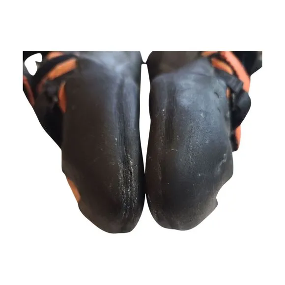 Used First Gen Evolv Shaman Rock Climbing Shoes US 10.5 EUR 44 Orange Black