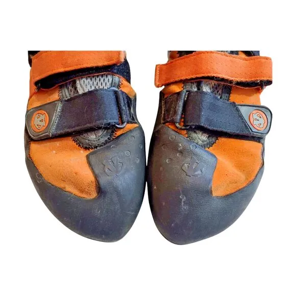 Used First Gen Evolv Shaman Rock Climbing Shoes US 10.5 EUR 44 Orange Black
