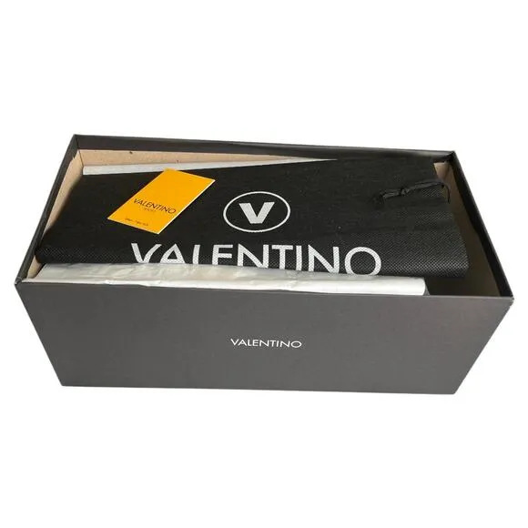 VALENTINO Brown Buckled Straps Monogram Slide Sandals w/ Box, US8