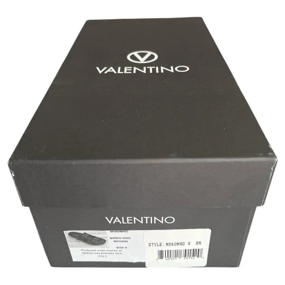 VALENTINO Brown Buckled Straps Monogram Slide Sandals w/ Box, US8