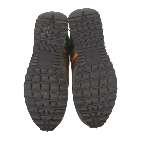Valentino Rockstud Accents Leather Chunky Neon Camo Sneakers