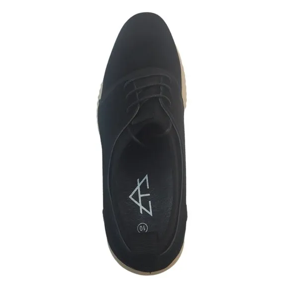 Vance Co Mens Casual Shoes Ludlow Leather Lace Up Oxfords Black