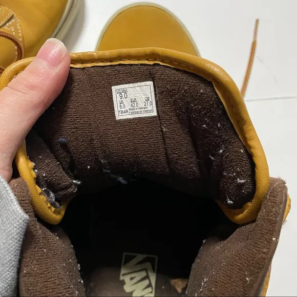 Vans Atwood Hi Brown Synthetic Lace Up Trainers Streetwear Shoes Mens Size 9