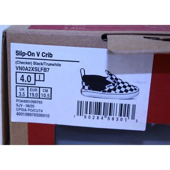 VANS Checkerboard Slip-On Black Rhinestone Sneaker