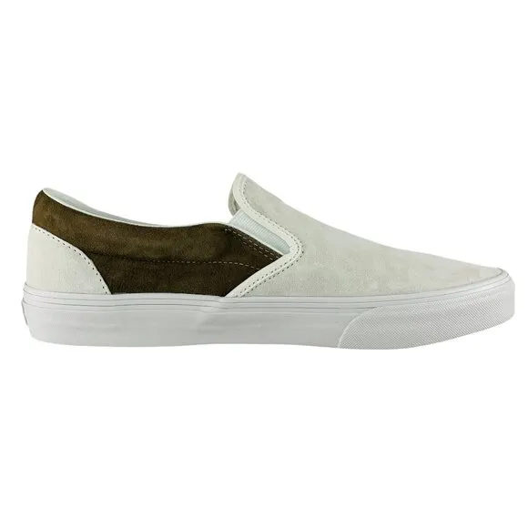 Vans Classic Slip-On Pig Suede Coffee Liqueur White Men's Shoes VN000BVZCH7