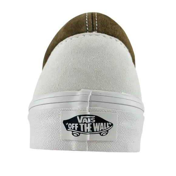 Vans Classic Slip-On Pig Suede Coffee Liqueur White Men's Shoes VN000BVZCH7