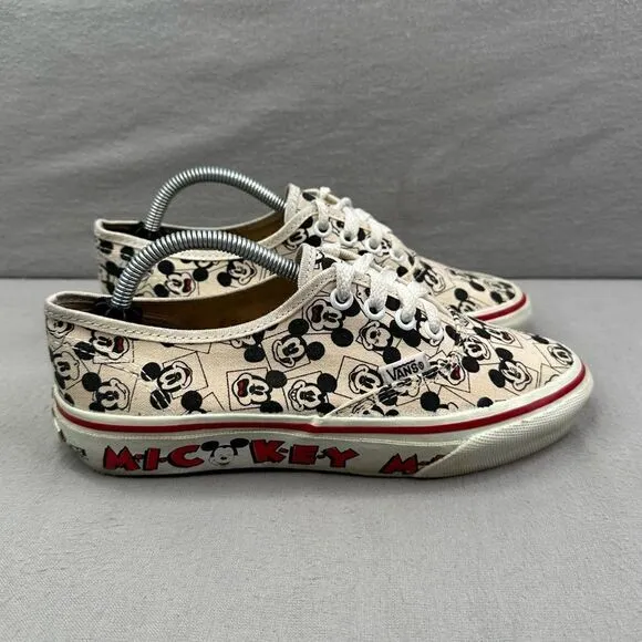 VANS Disney Authentic Womens Size 6.5 Shoes VINTAGE Mickey Mouse USA 1995