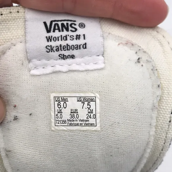 Vans high top shoes blue white