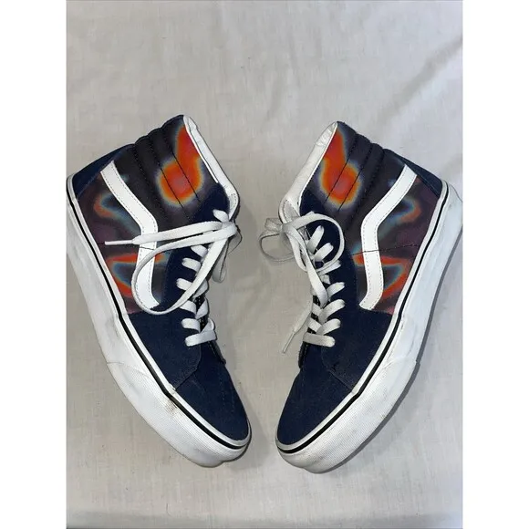 Vans Men’s Skateboard Shoes Size 8 M Black Tye Dye Athleisure Sports