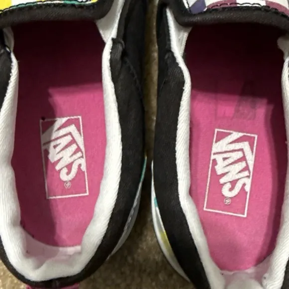 Vans Off the Wall Rainbow Checkered 500714 Skate Youth Size 4.5 Slip On Sneakers