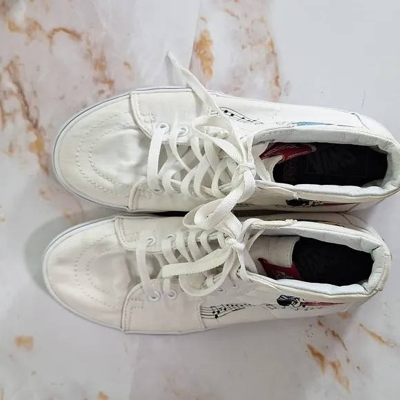 Vans Peanuts High Top Sneakers Shoes White