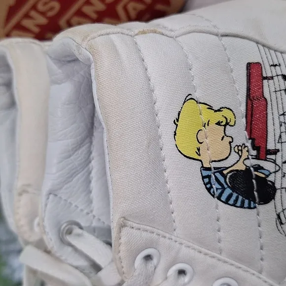 Vans Peanuts High Top Sneakers Shoes White