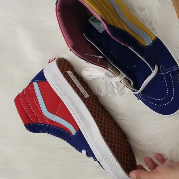 Vans Sk-8 Hi yellow red blue pink Sunshine