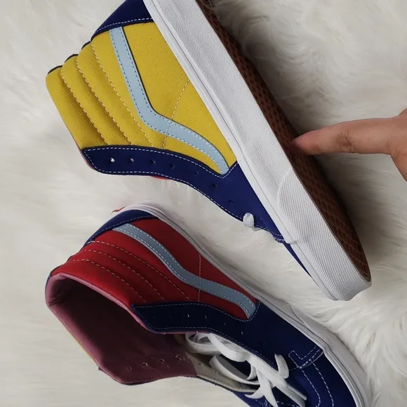 Vans Sk-8 Hi yellow red blue pink Sunshine