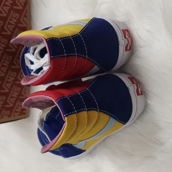 Vans Sk-8 Hi yellow red blue pink Sunshine