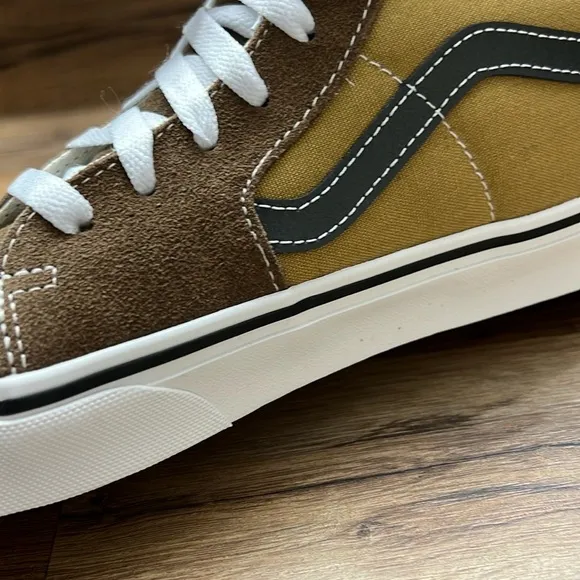 Vans SK8 Brown and Tan High-Top Sneakers