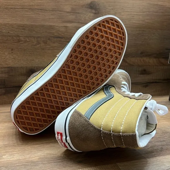 Vans SK8 Brown and Tan High-Top Sneakers
