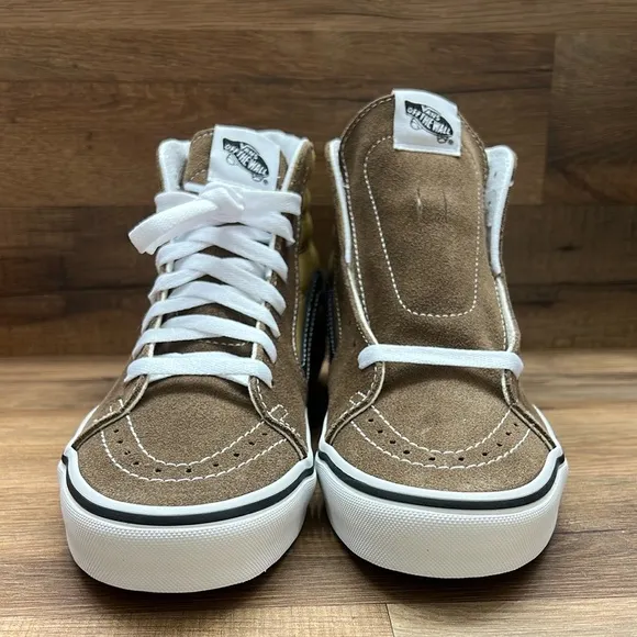Vans SK8 Brown and Tan High-Top Sneakers