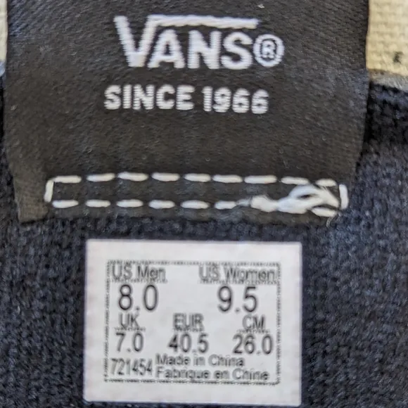 Vans SK8-Hi Bolt Liquify Black Blue Casual Fashion High top shoes size Men's 8