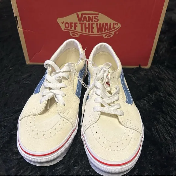 VANS Sk8-low top beige suede lace up shoes sneakers women’s 7 new