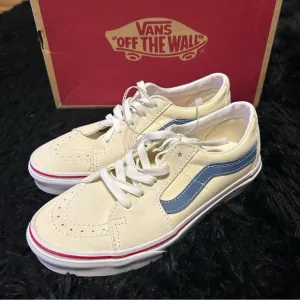 VANS Sk8-low top beige suede lace up shoes sneakers women’s 7 new