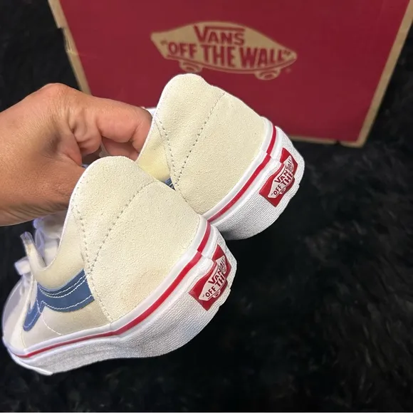 VANS Sk8-low top beige suede lace up shoes sneakers women’s 7 new