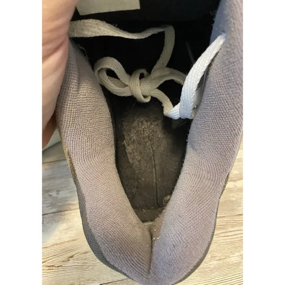 Vans Skater Shoes Mens 11.5 Grey White Docket Vintage 90's