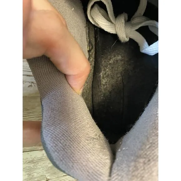 Vans Skater Shoes Mens 11.5 Grey White Docket Vintage 90's