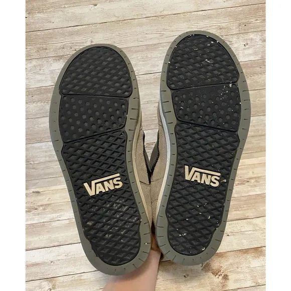 Vans Skater Shoes Mens 11.5 Grey White Docket Vintage 90's
