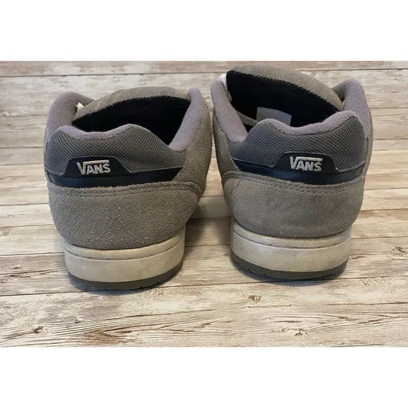 Vans Skater Shoes Mens 11.5 Grey White Docket Vintage 90's