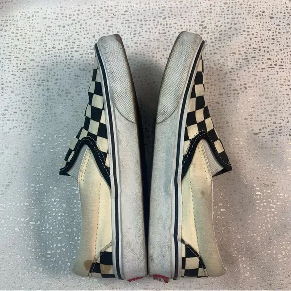 VANS Slip on Black and White Checkered Shoes