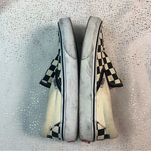 VANS Slip on Black and White Checkered Shoes